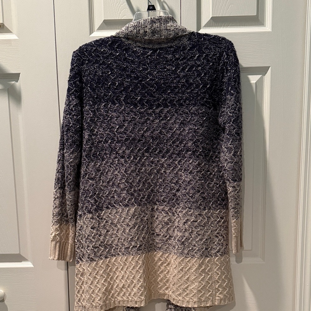 # Tobi L Neutral Striped Knit Cardigan - Picture 6 of 6